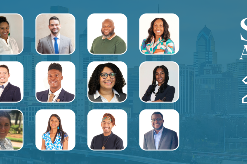Image reading Surge Academy Philadelphia 2024 to the right with Surge Academy fellows' headshots to the left.